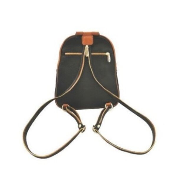 Valentina Backpack & Shoulder Bag Genuine Italian Pebbled Leather Made in Italy - Picture 5 of 15